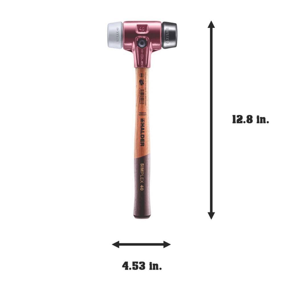 Halder 22 oz. Simplex 40 Mallet with Black Rubber and Grey Rubber Non-Marring Inserts (3)