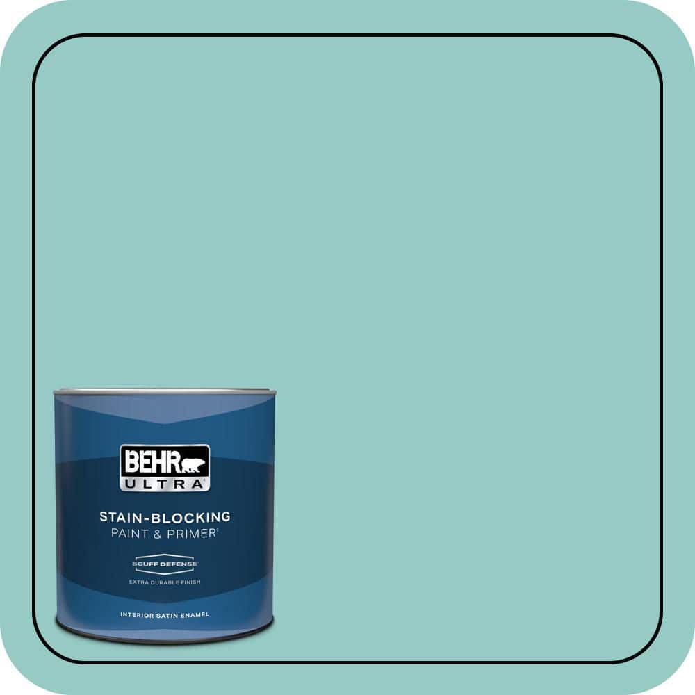 BEHR ULTRA 1 qt. #500D-4 Jamaica Bay Extra Durable Satin Enamel Interior Paint & Primer