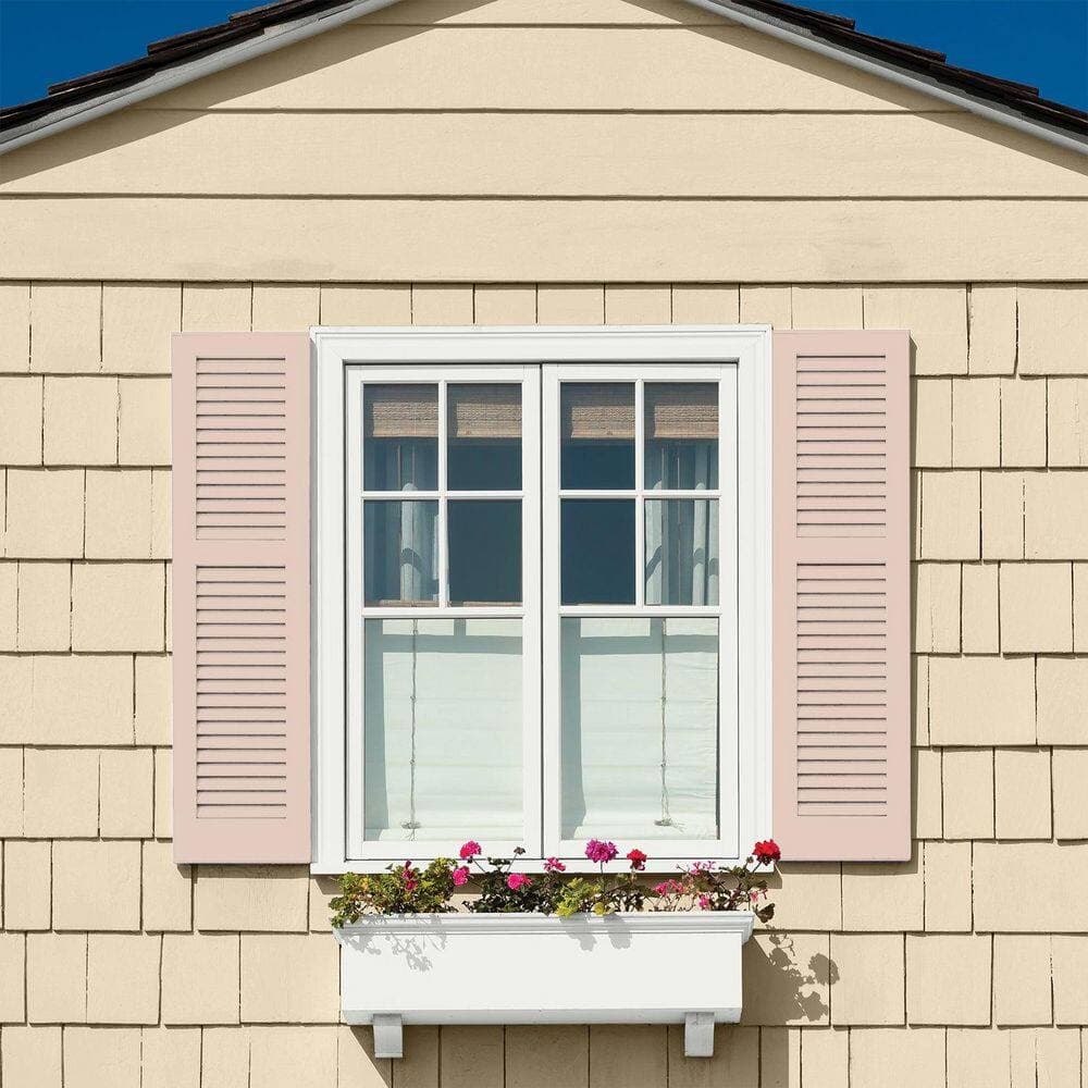 Glidden Premium 1 gal. PPG1061-3 Belle Of The Ball Satin Exterior Latex Paint (4)