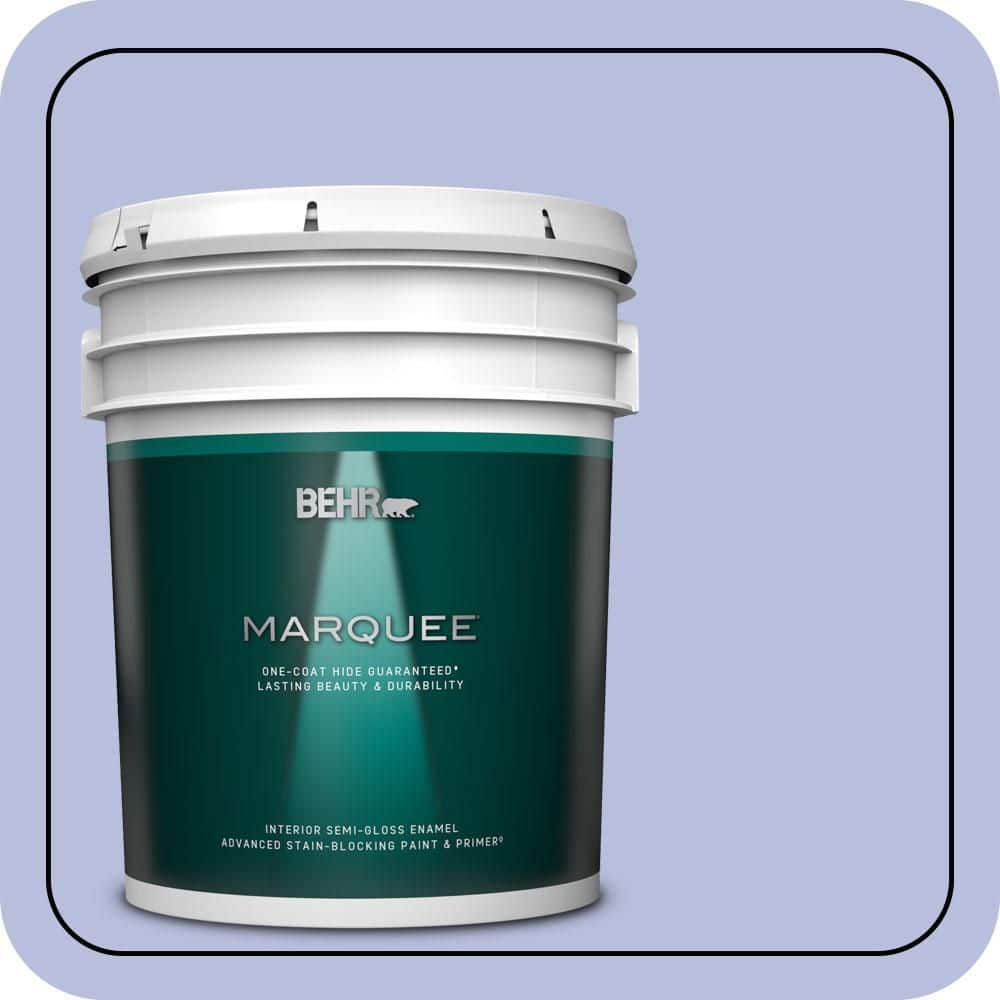 BEHR MARQUEE 5 gal. #MQ4-31 Stardust Evening One-Coat Hide Semi-Gloss Enamel Interior Paint & Primer