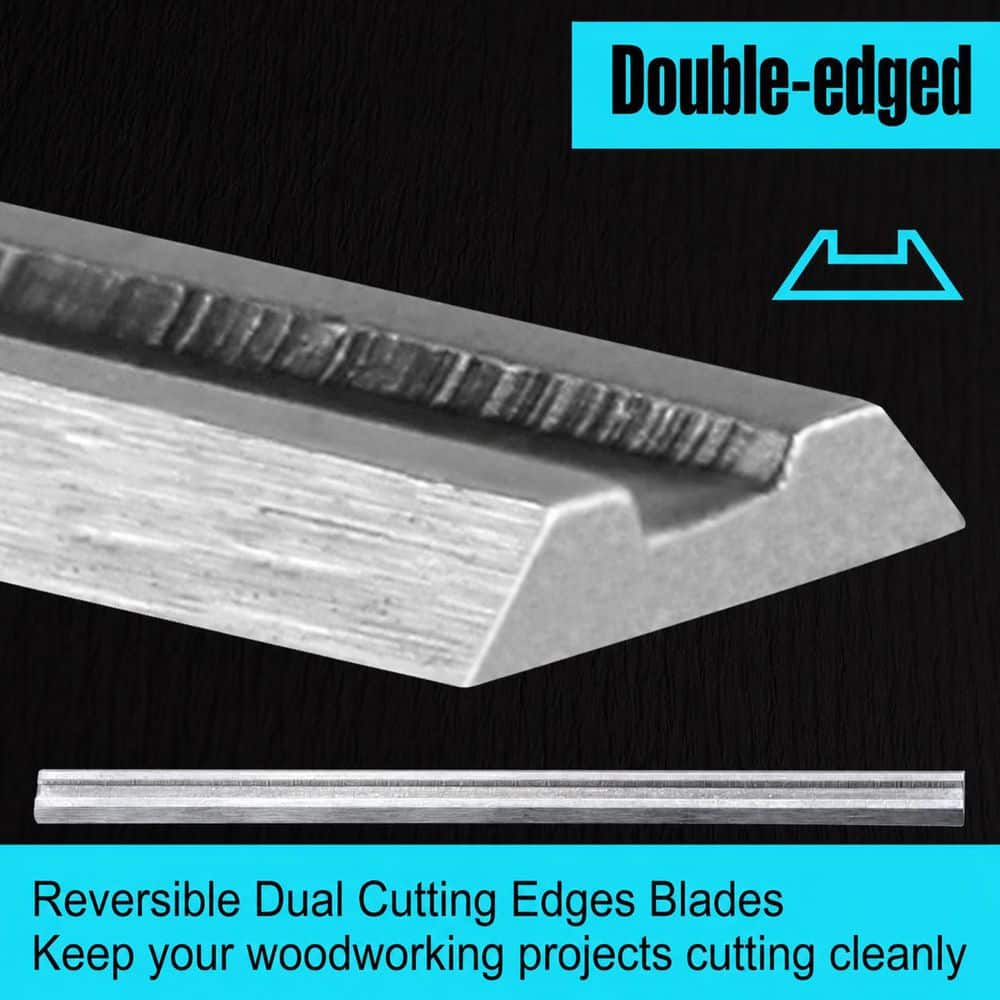 LAIFUCAM 82mm Tungsten Carbide Planer Knife Blades with Reversible Dual Cutting Edges for Bosch Makita DeWalt Ryobi 10-Pieces (3)