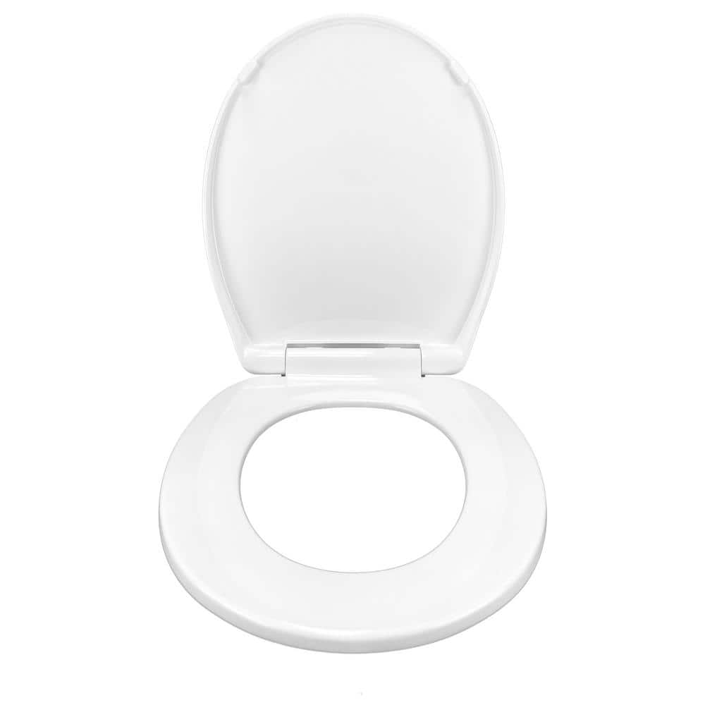 Glacier Bay Round Slow Close Closed Toilet Seat in White (4)