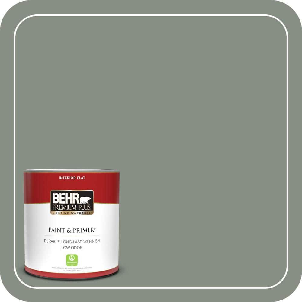 BEHR PREMIUM PLUS #PPF-34 Peaceful Glade Enamel Exterior Stain-Blocking Paint & Primer