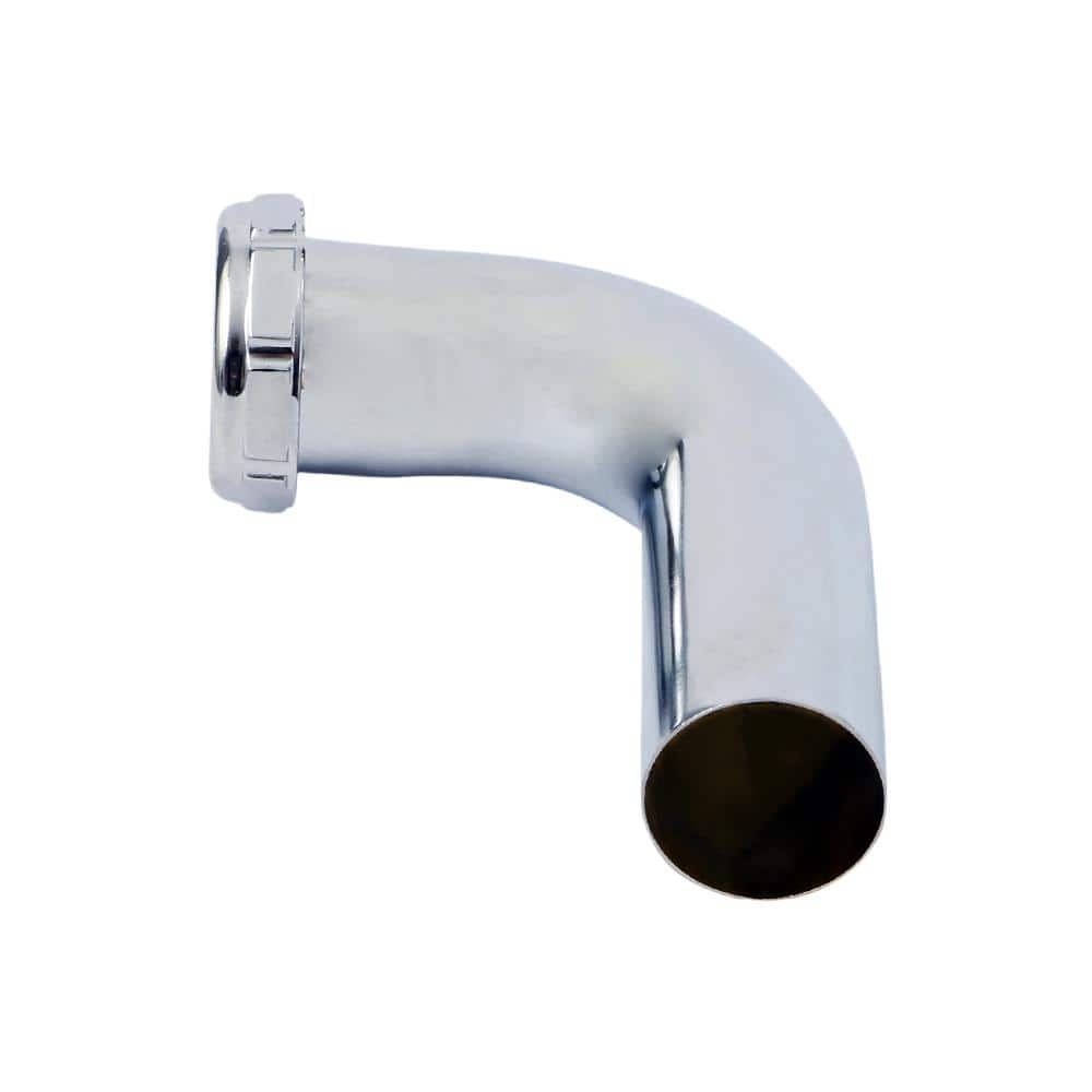 PLUMBFLEX 1-1/4 in. x 12 in. Brass Slip Elbow for Tubular Drain Applications, 17GA, Chrome Plated (3)