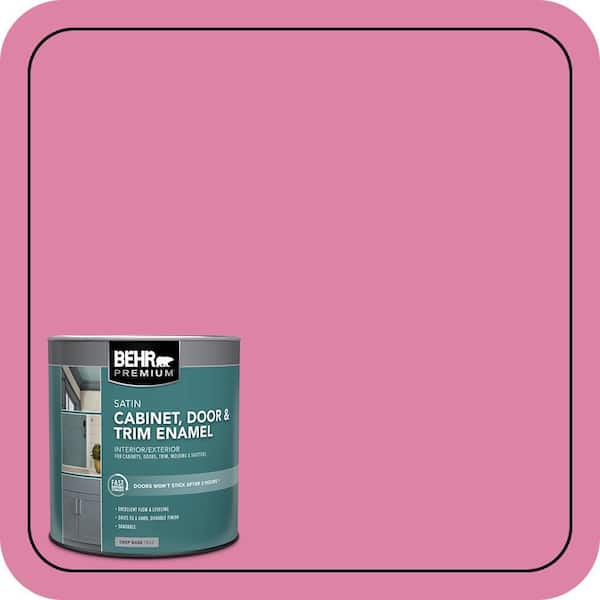BEHR PREMIUM 1 qt. #HDC-MD-10A Sweet Chrysanthemum Satin Enamel Interior/Exterior Cabinet, Door & Trim Paint (2)