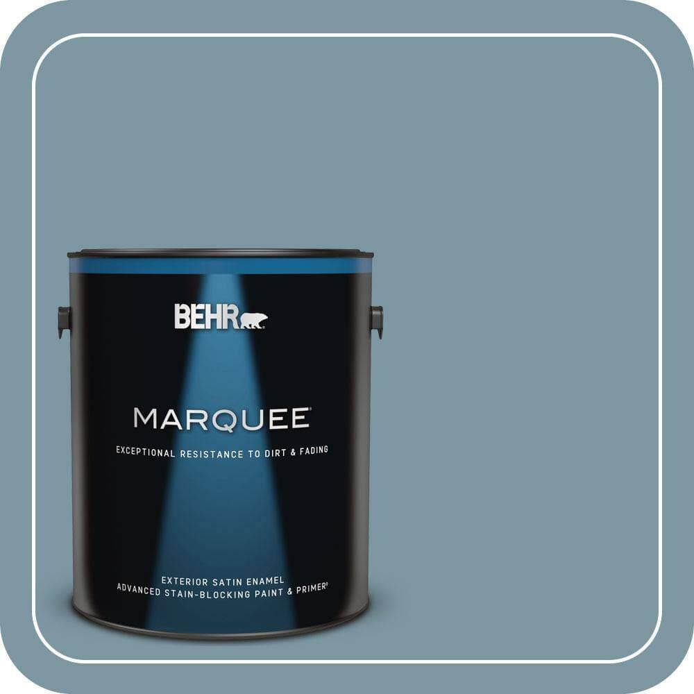 BEHR MARQUEE 1 gal. #530F-5 Waterscape Satin Enamel Exterior Paint & Primer