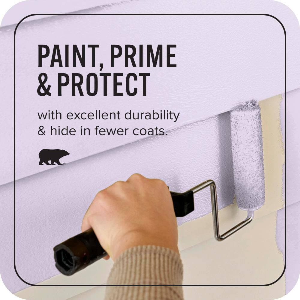 BEHR ULTRA 1 gal. #P570-1 Teary Eyed Satin Enamel Exterior Paint & Primer (3)