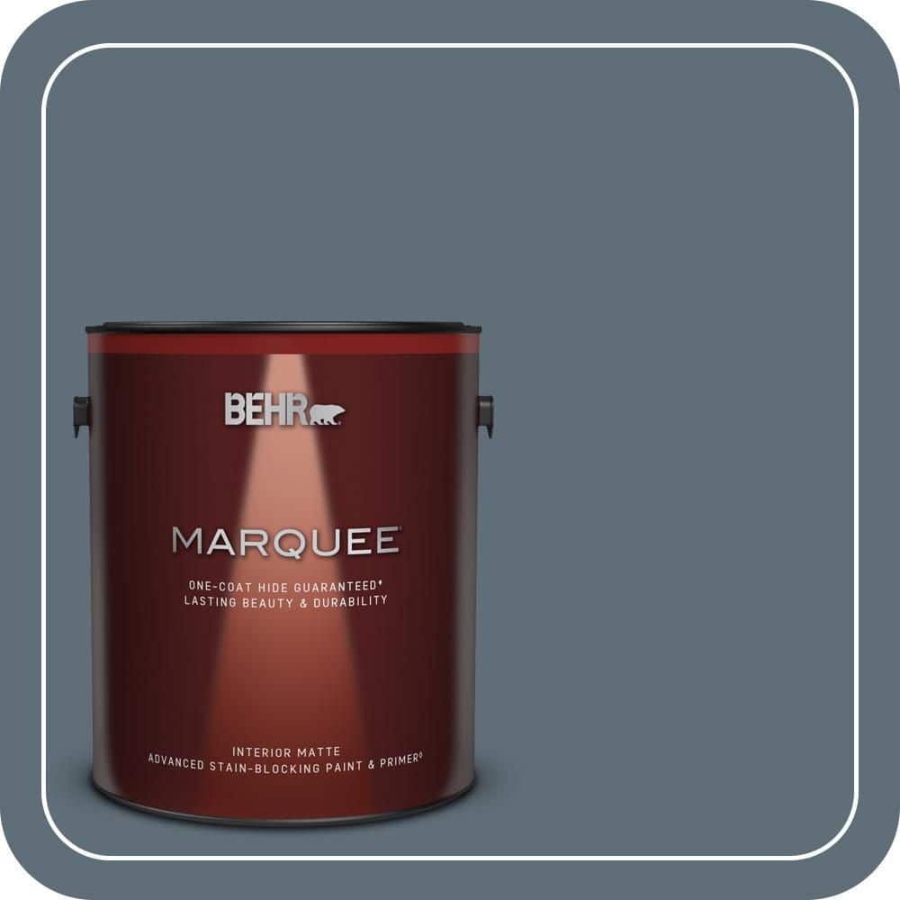 BEHR MARQUEE 1 gal. #N480-6 NYPD One-Coat Hide Matte Interior Paint & Primer