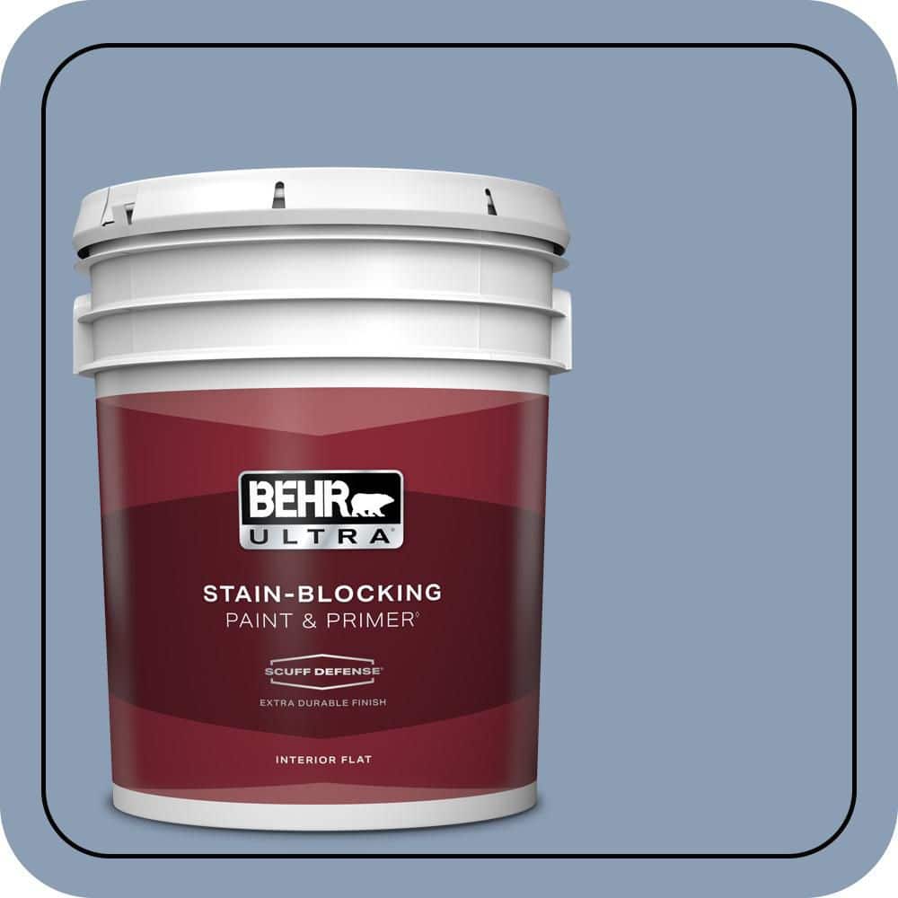 BEHR ULTRA 5 gal. #PPU15-10 China Silk Extra Durable Flat Interior Paint & Primer
