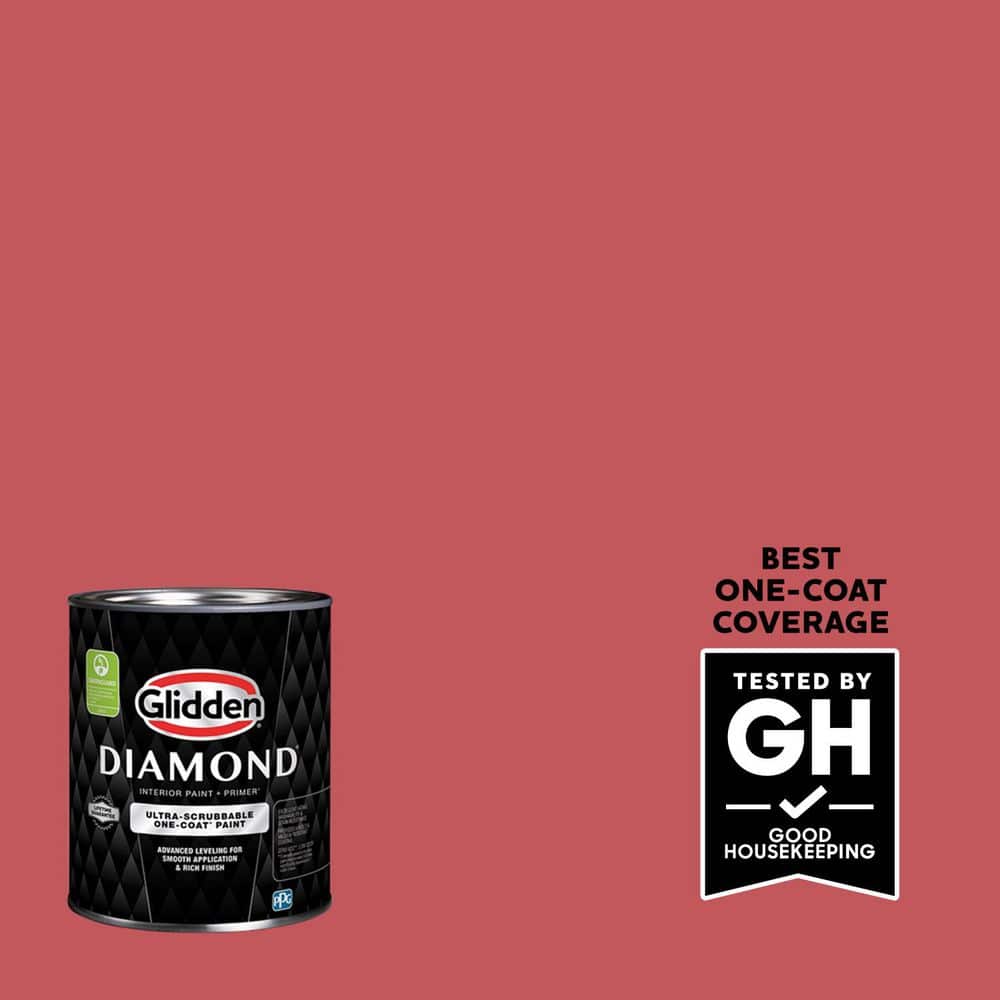 Glidden Diamond 1 qt. PPG1187-6 Bonfire Eggshell Interior Paint with Primer