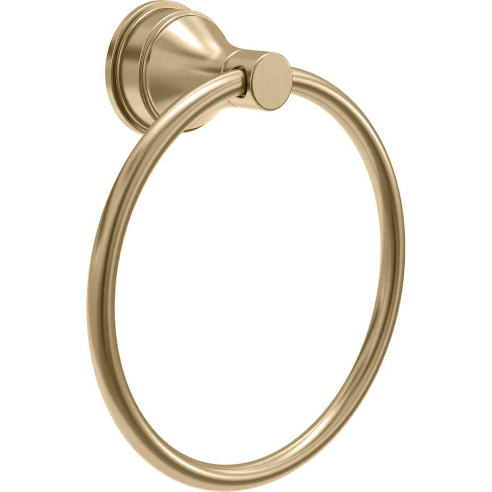 Delta Faryn Wall Mounted Round Closed Towel Ring Bath Hardware Accessory in Champagne Bronze (1)