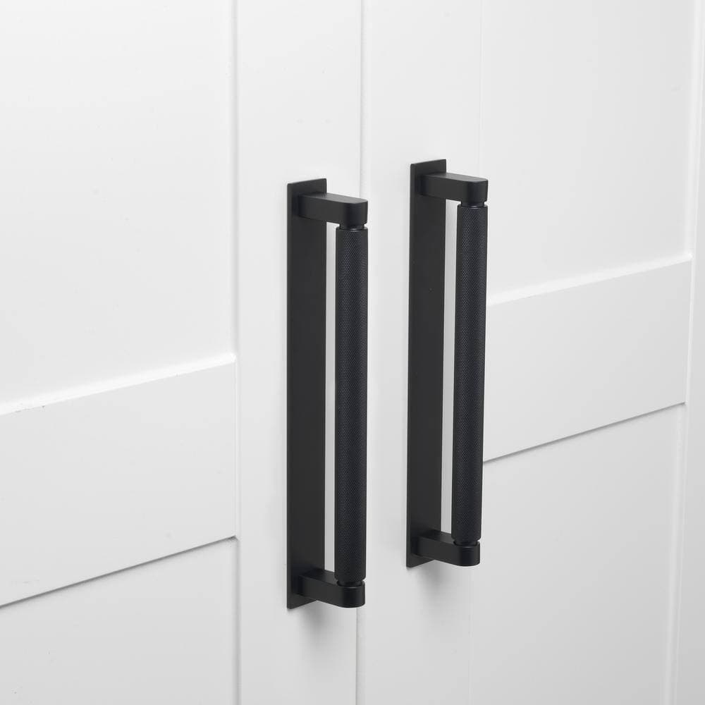 GLIDERITE 9 in. Squared Cabinet Backplate 7-9/16 in. Center to Center, 9342-192-MB (2)
