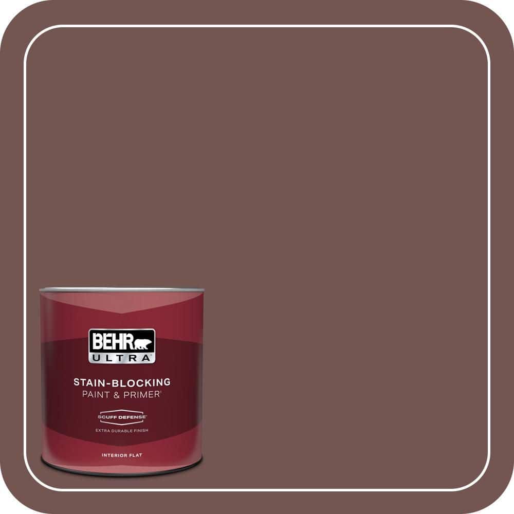BEHR ULTRA 1 qt. #MQ1-53 Rosy Sandstone Extra Durable Flat Interior Paint & Primer
