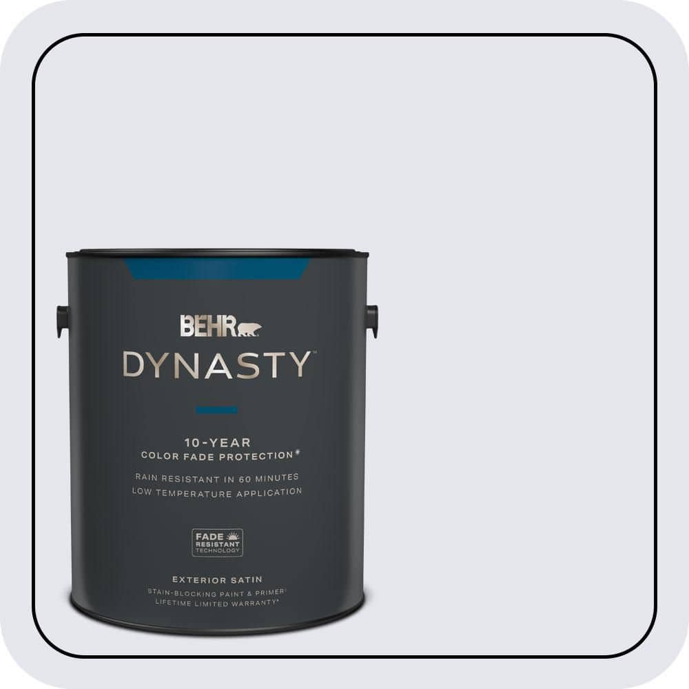 BEHR DYNASTY 1 gal. #630C-1 Lavender Haze Satin Enamel Exterior Stain-Blocking Paint & Primer