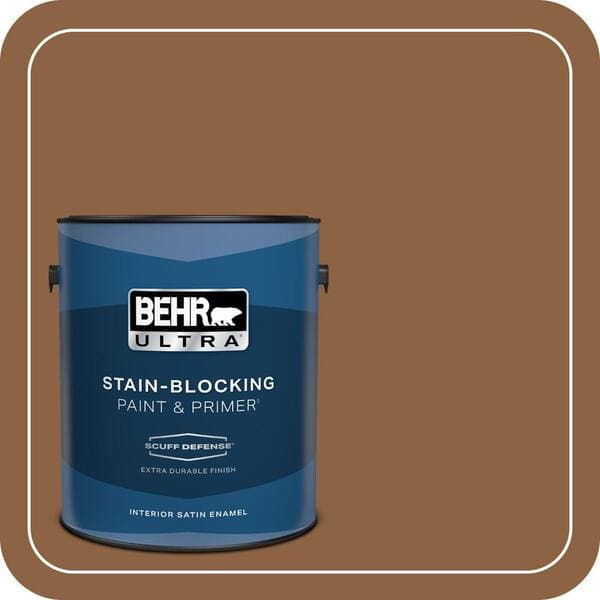 BEHR PREMIUM PLUS #260F-7 Caramel Latte Enamel Low Odor & Primer (2)