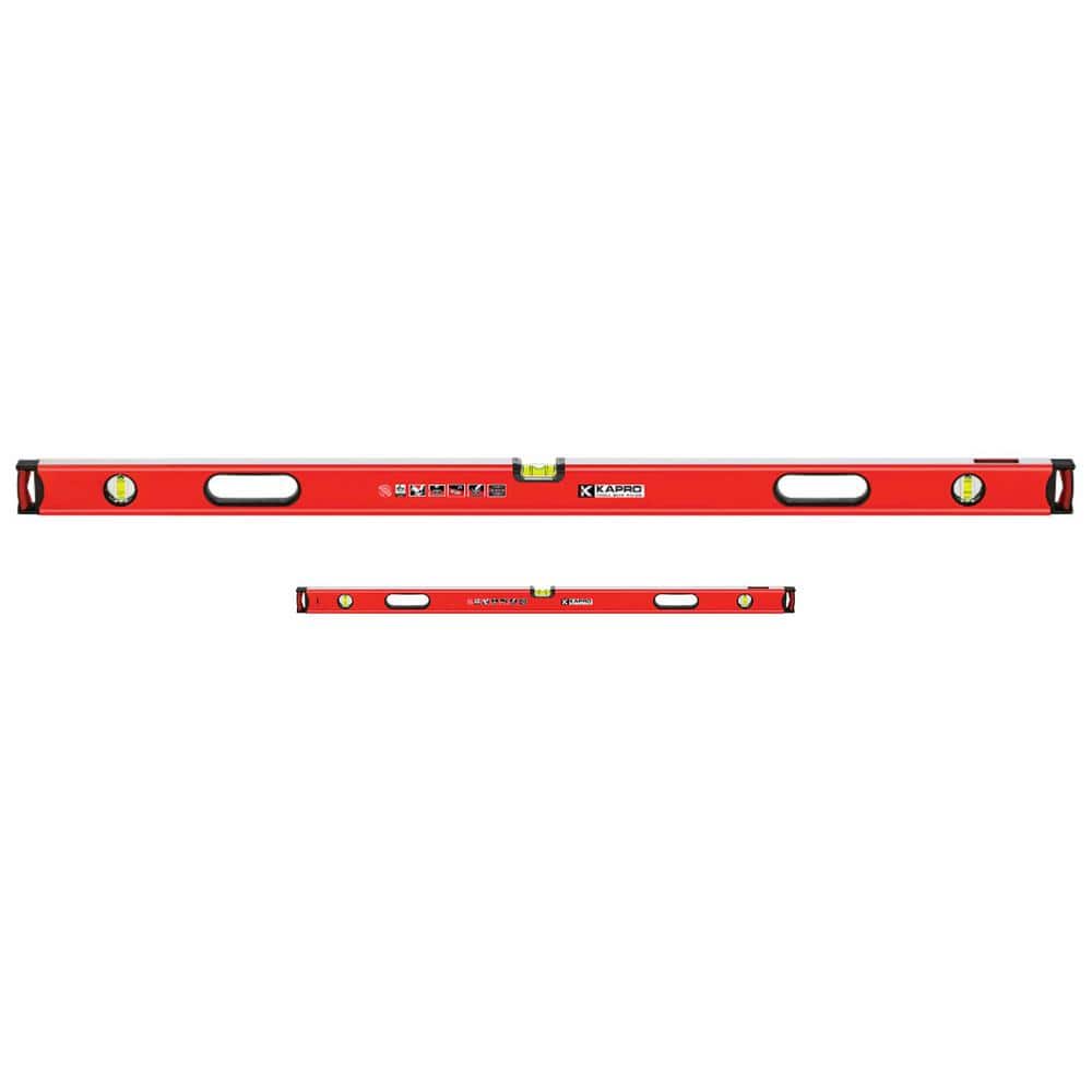 Kapro 78 in. and 32 in. Professional Magnetic Aluminum Box Level Door Jam Set (1)