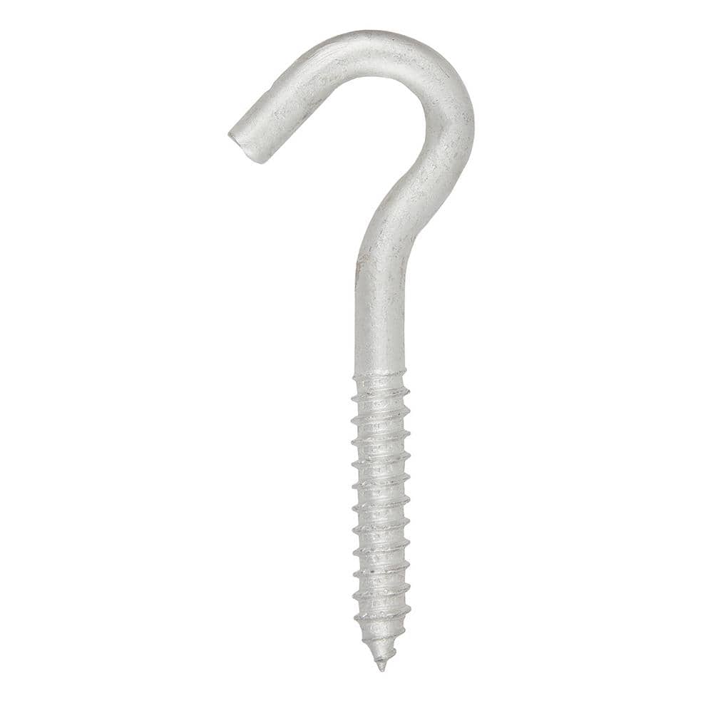 Everbilt 3/8 in. x 4-1/2 in. Lag Thread Screw Hook Galvanized (1)