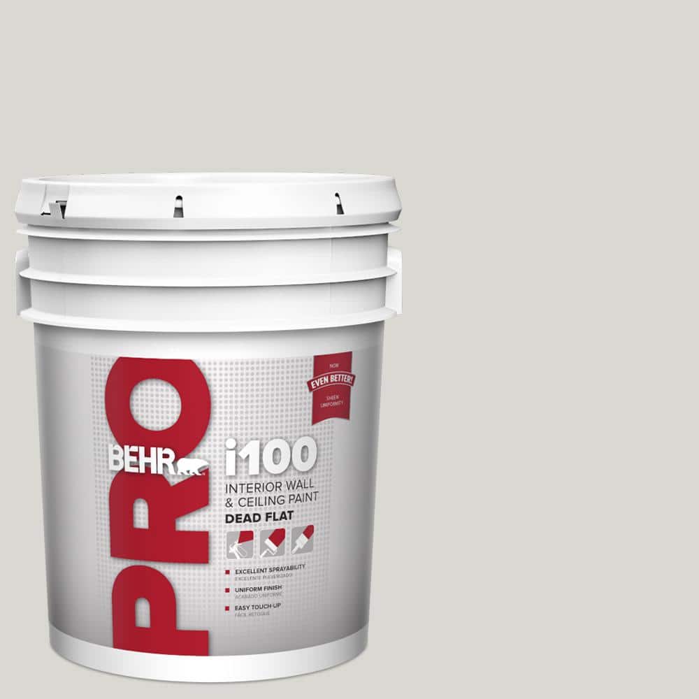 BEHR PRO 5 gal. #N360-1 Seagull Gray Dead Flat Interior Paint