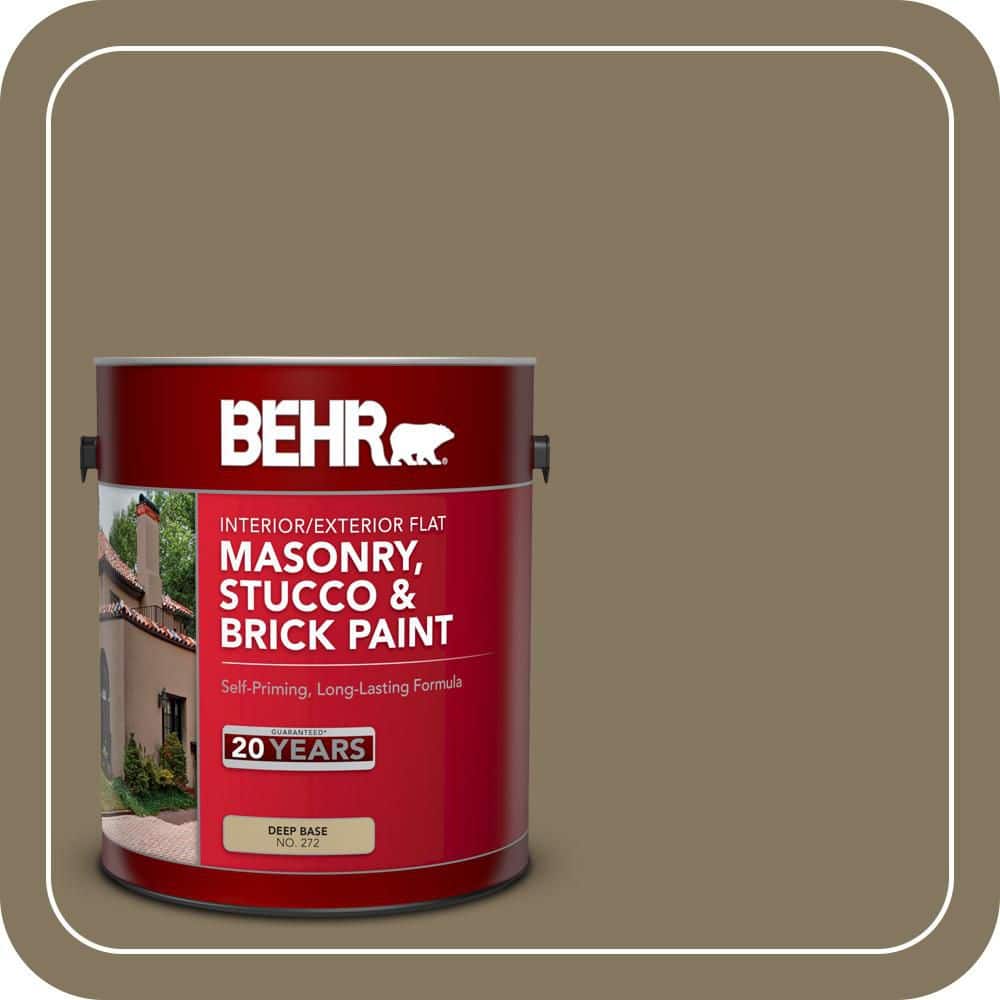 BEHR 1 gal. #N310-6 Palm Desert Flat Interior/Exterior Masonry, Stucco and Brick Paint