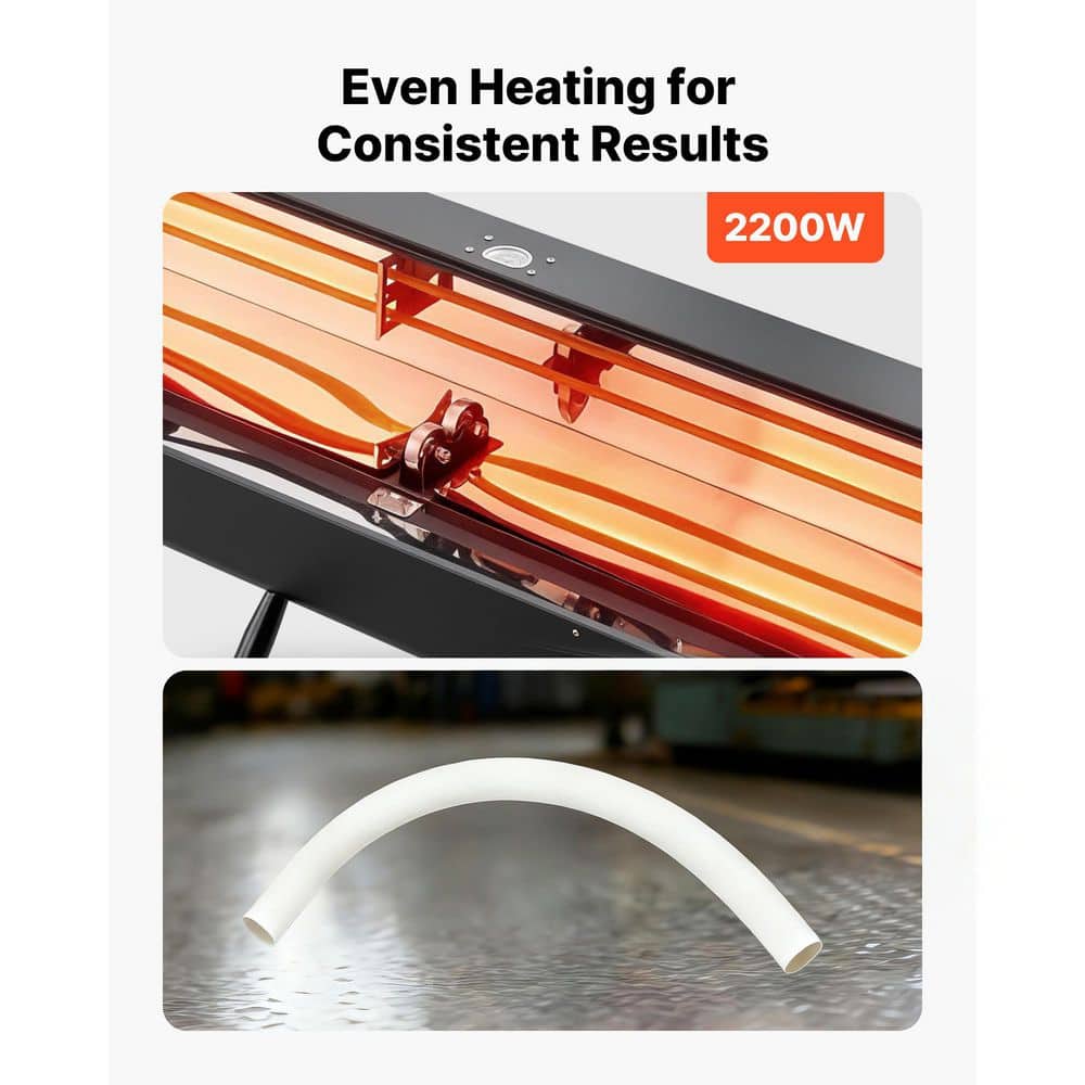 VEVOR Electric PVC Conduit Heater, 1/2 in. to 4 in., 2,200W Rapid and Even Heating, PVC Bender Heater Pipe Bending Tool (3)