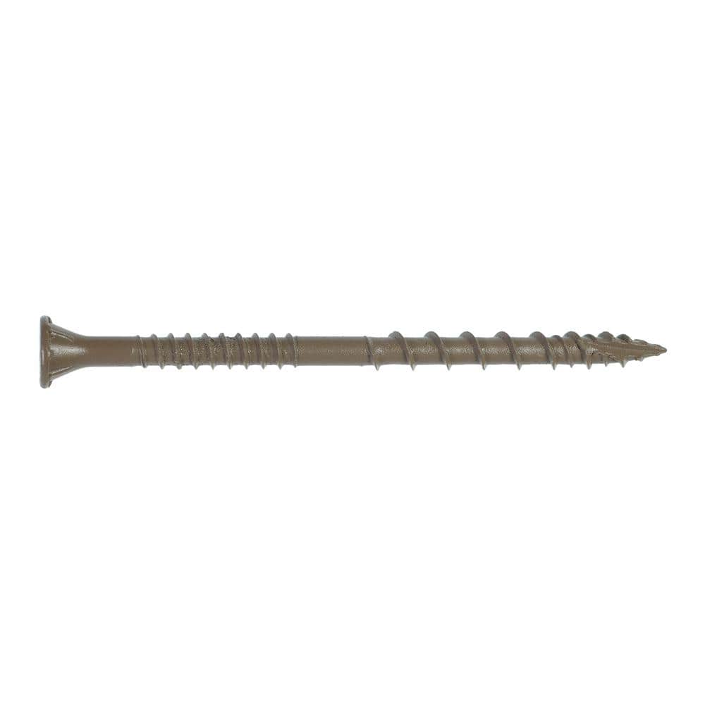 Simpson Strong-Tie #10 x 3 in. T25 6-Lobe, Flat Head, Deck-Drive DSV Wood Screw, Quik Guard, Tan (770-Pack) (3)