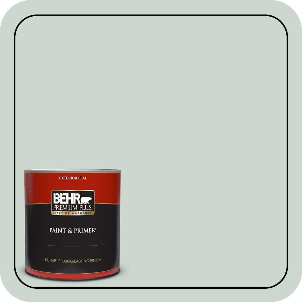 BEHR PREMIUM PLUS 1 qt. #MQ3-21 Breezeway Flat Exterior Paint & Primer
