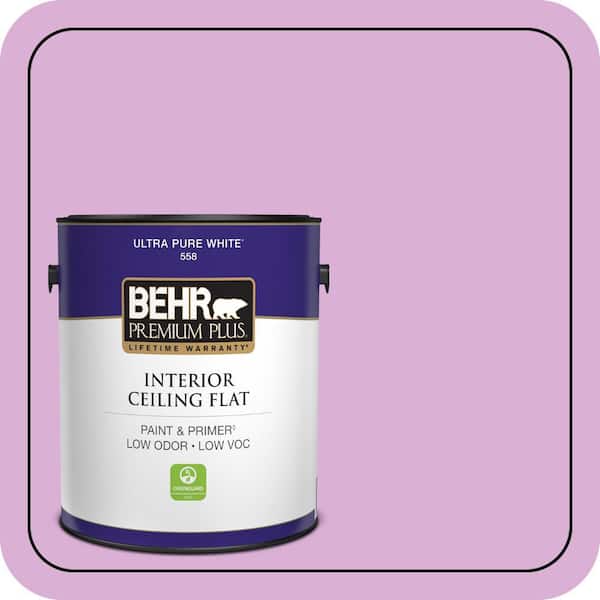 BEHR PREMIUM PLUS 1 gal. #P110-3 BFF Ceiling Flat Interior Paint & Primer (2)