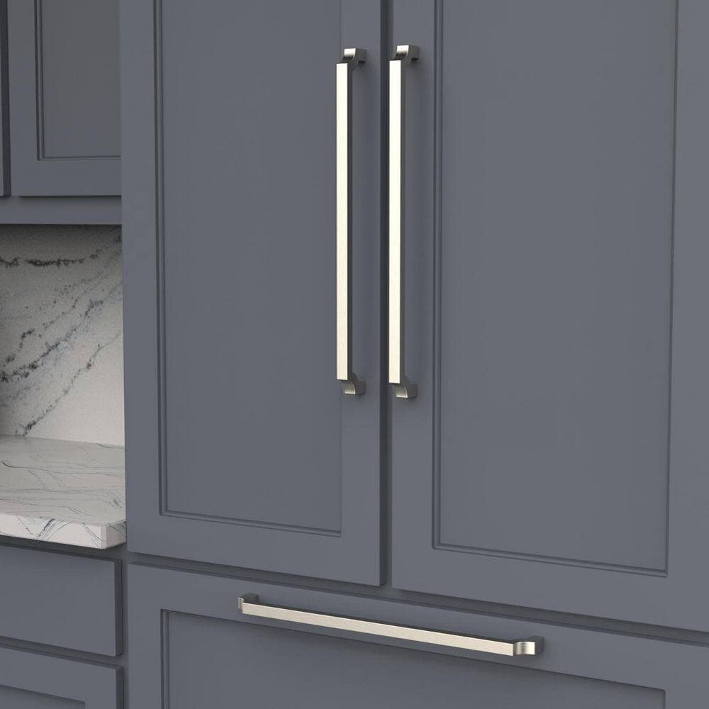 BELWITH-KEELER Monarch Collection Pull 18 in. (457mm) Center to Center Satin Nickel Appliance Cabinet Pull (2)