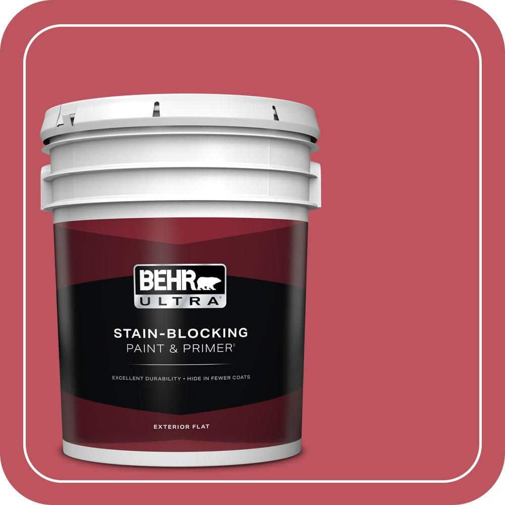 BEHR ULTRA 5 gal. #P140-6 Hibiscus Flower Flat Exterior Paint & Primer
