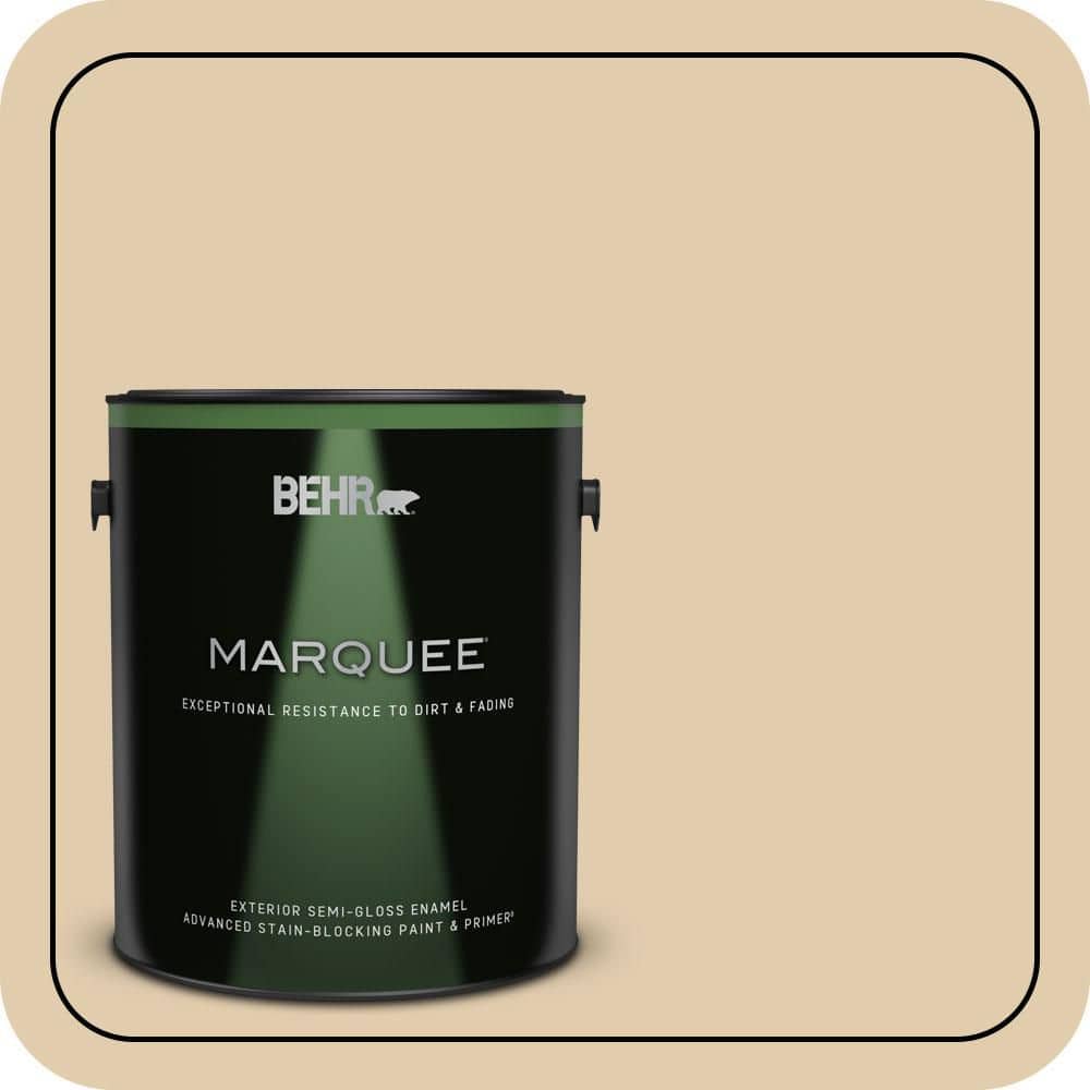 BEHR MARQUEE 1 gal. #MQ3-44 Ancient Scroll Semi-Gloss Enamel Exterior Paint & Primer