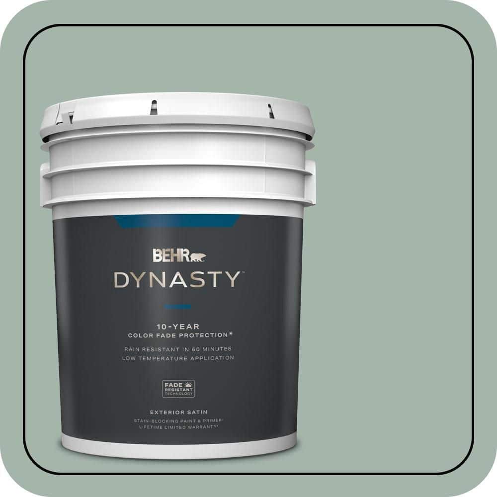 BEHR DYNASTY 5 gal. #460E-3 Smokey Slate Satin Enamel Exterior Stain-Blocking Paint & Primer