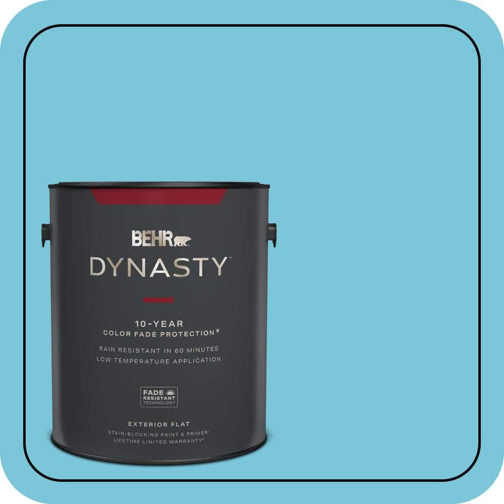 BEHR DYNASTY 1 gal. #520B-4 Water Flow Flat Exterior Stain-Blocking Paint & Primer