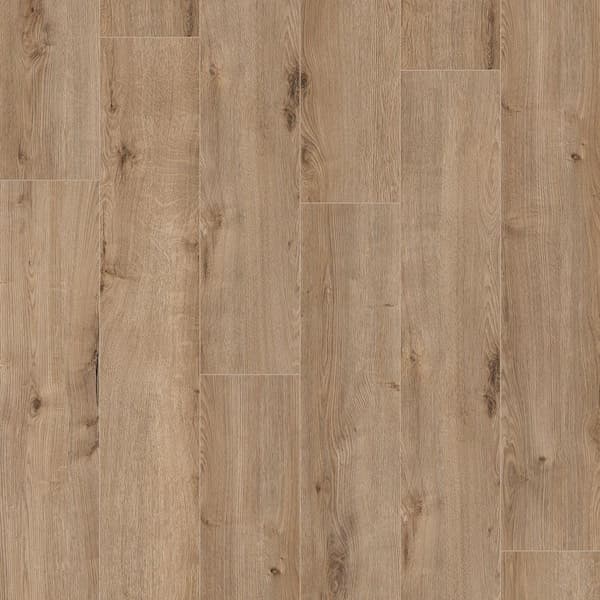 TrafficMaster Ivy Sand Oak 7 mm T x 8.03 in W x 47.64 in L Click Lock Laminate Wood Flooring(23.91 sqft/case)