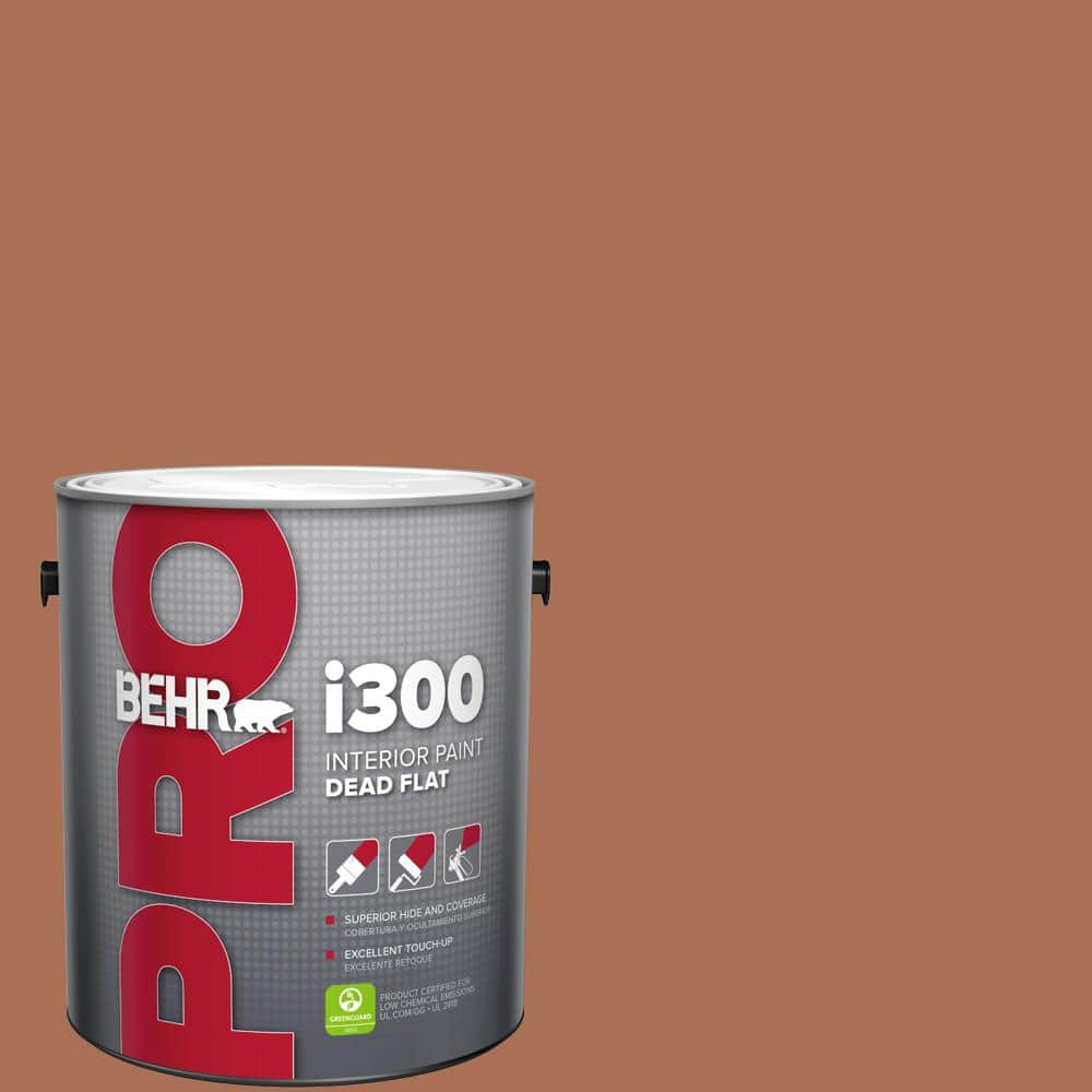 BEHR PRO 1 gal. #MQ1-28 Orange Flambe Dead Flat Interior Paint