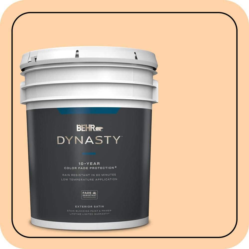 BEHR DYNASTY 5 gal. #P220-3 Tropical Fruit Satin Enamel Exterior Stain-Blocking Paint & Primer