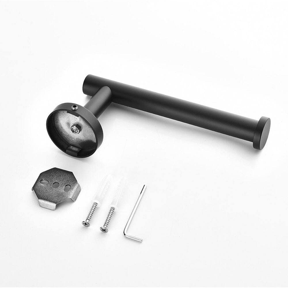 Satico 6-Piece Stainless Steel Bathroom Towel Rack Set with Mounting Hardware in Matte Black (3)