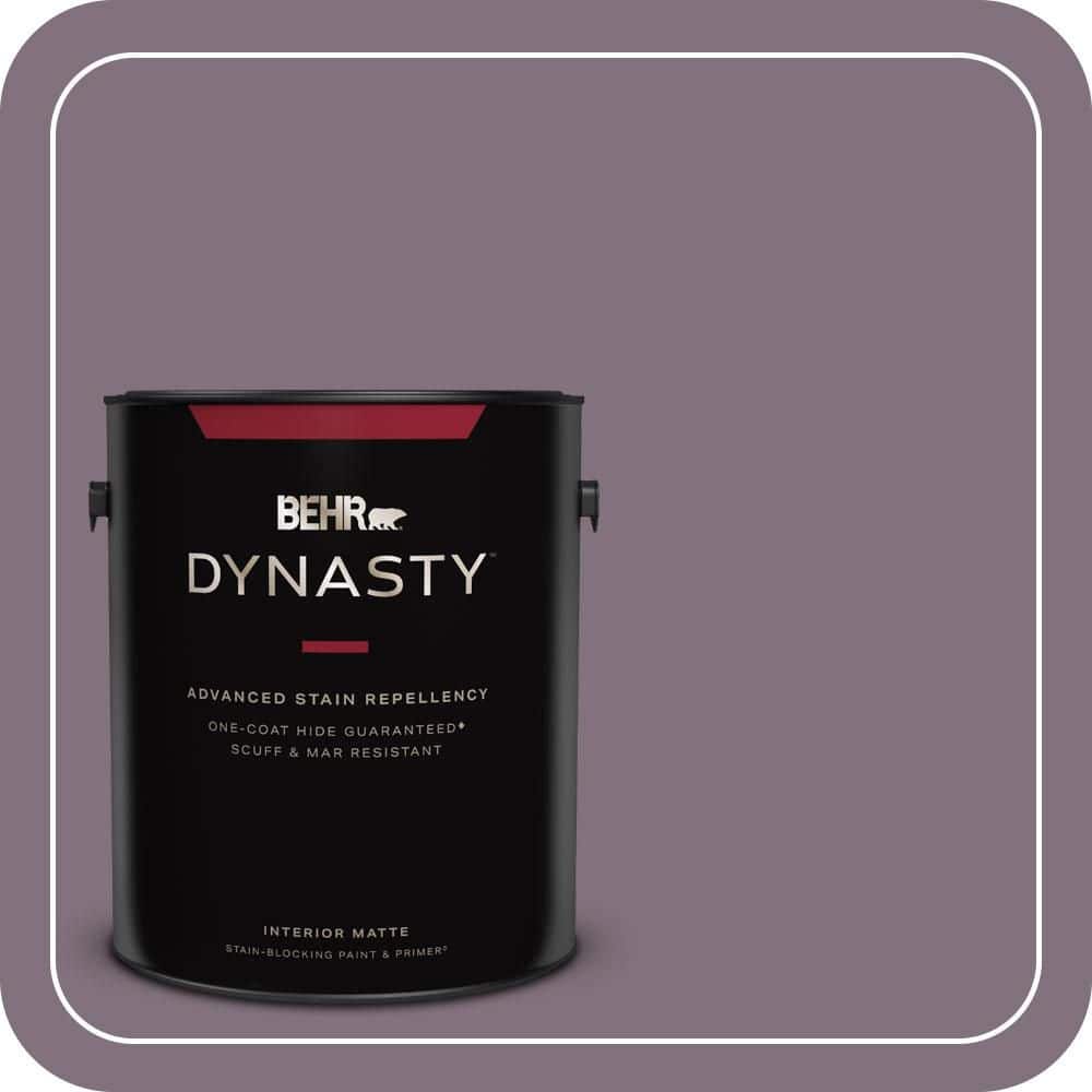 BEHR DYNASTY 1 gal. #690F-6 Wine Frost Matte Interior Stain-Blocking Paint & Primer