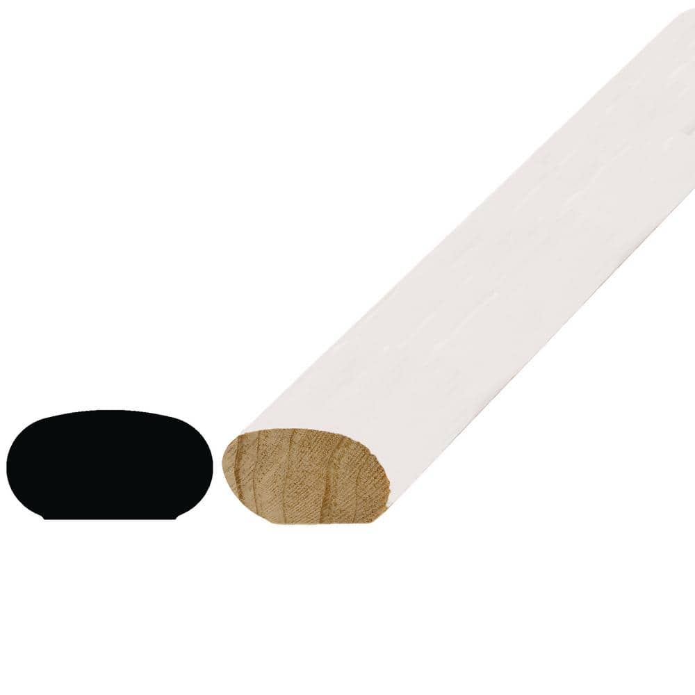 Alexandria Moulding 3/4 in. D x 1-3/4 in. W x 96 in. L Pine Wood Primed Finger-Joint Screen Moulding Pack (4-Pack)