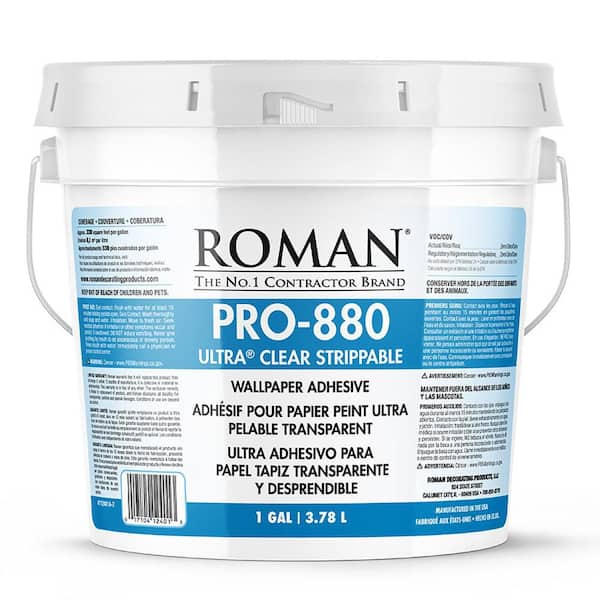 Roman Professional ROMAN PRO-880 1 gal. Ultra Clear Strippable Wallpaper Adhesive (2)