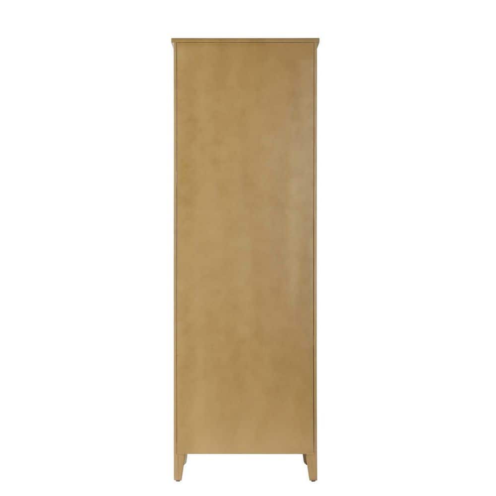 TIMELESS HOME 24 in. W x 18 in. D x 72 in. H Beige Freestanding Linen Cabinet (3)