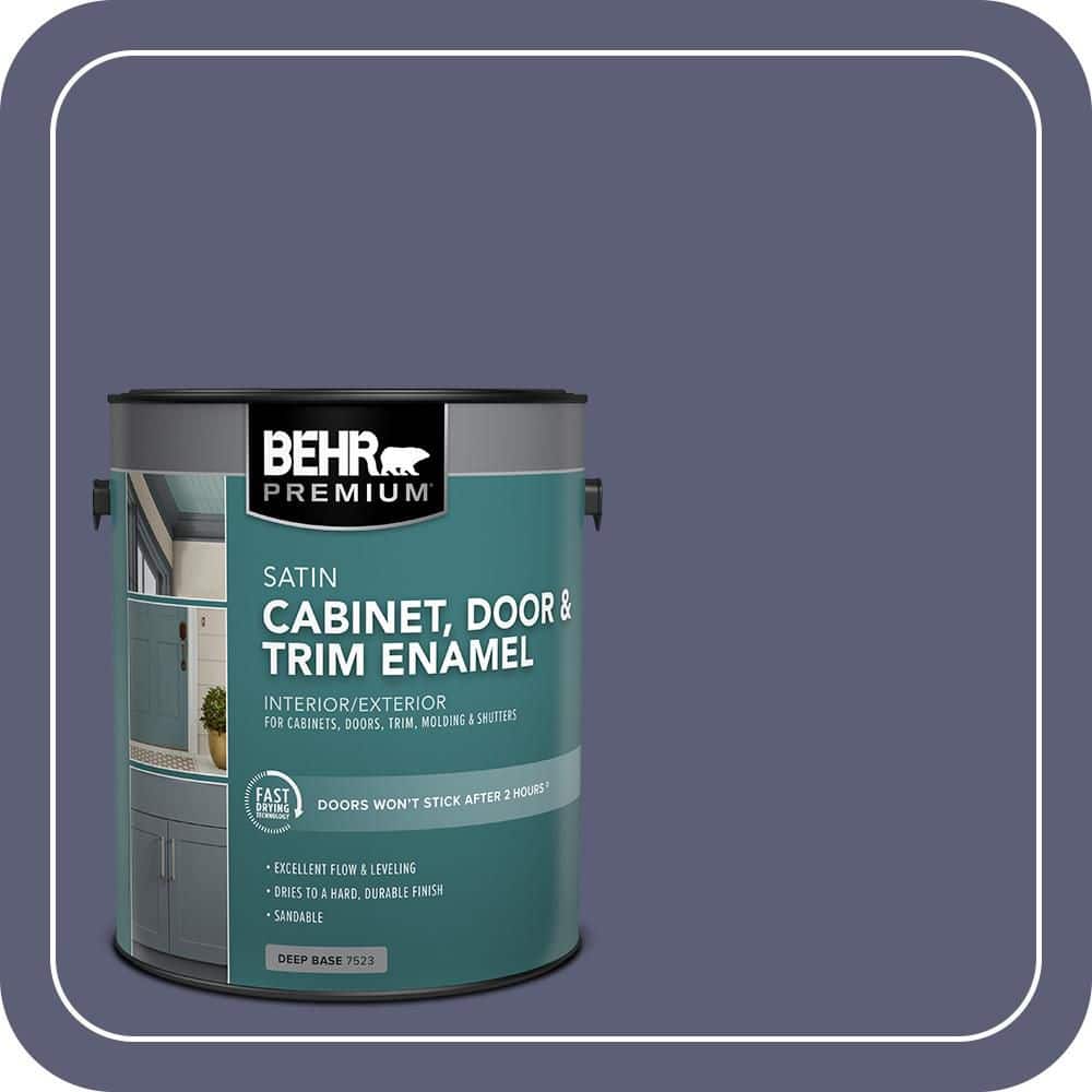 BEHR PREMIUM 1 gal. #S560-6 Blue Blood Satin Enamel Interior/Exterior Cabinet, Door & Trim Paint