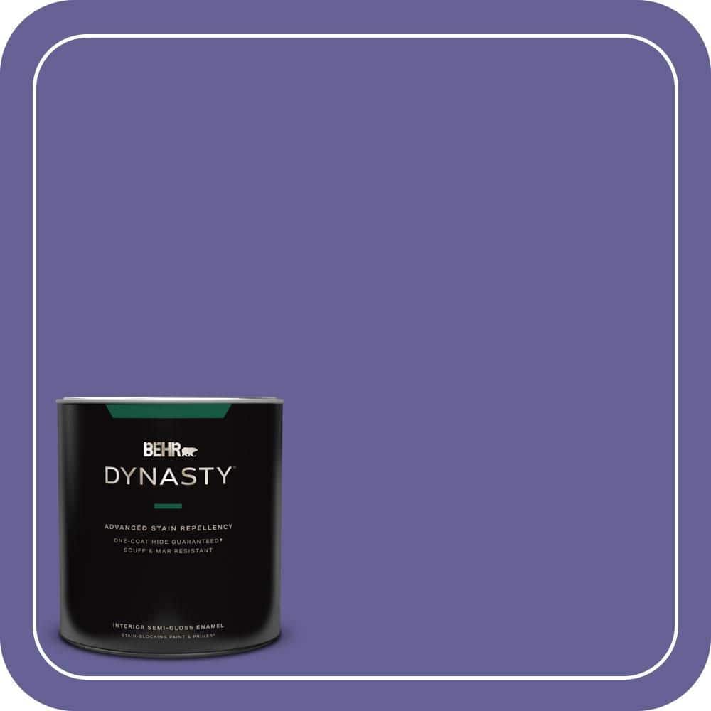 BEHR DYNASTY 1 qt. #T15-13 Prime Purple Semi-Gloss Enamel Interior Stain-Blocking Paint and Primer