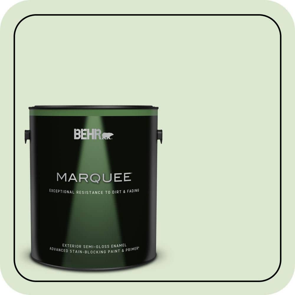 BEHR MARQUEE 1 gal. #T12-18 Minty Frosting Semi-Gloss Enamel Exterior Paint & Primer