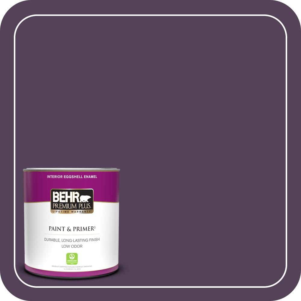 BEHR PREMIUM PLUS 1 qt. #S-H-680 Purple Bloom Eggshell Enamel Low Odor Interior Paint & Primer