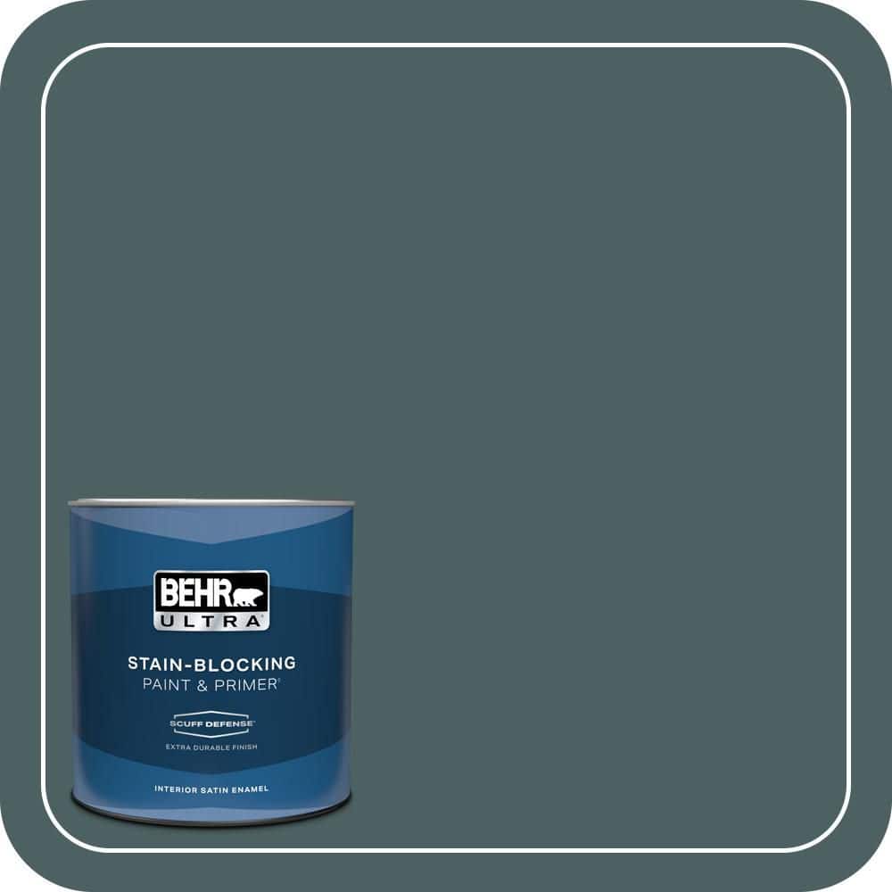 BEHR ULTRA 1 qt. #PPU12-20 Underwater color Extra Durable Satin Enamel Interior Paint & Primer