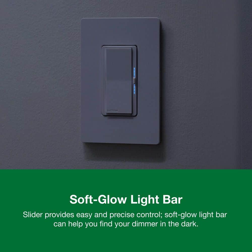 Lutron Diva LED+ Dimmer Switch with Night Mode for Dimmable LED Bulbs, 150-Watt/Single-Pole or 3-Way, White (DVCLN-153P-WH) (2)