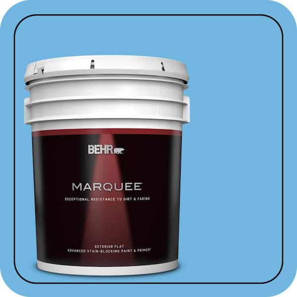 BEHR MARQUEE 5 gal. #P500-4 Life Force Flat Exterior Paint & Primer (2)