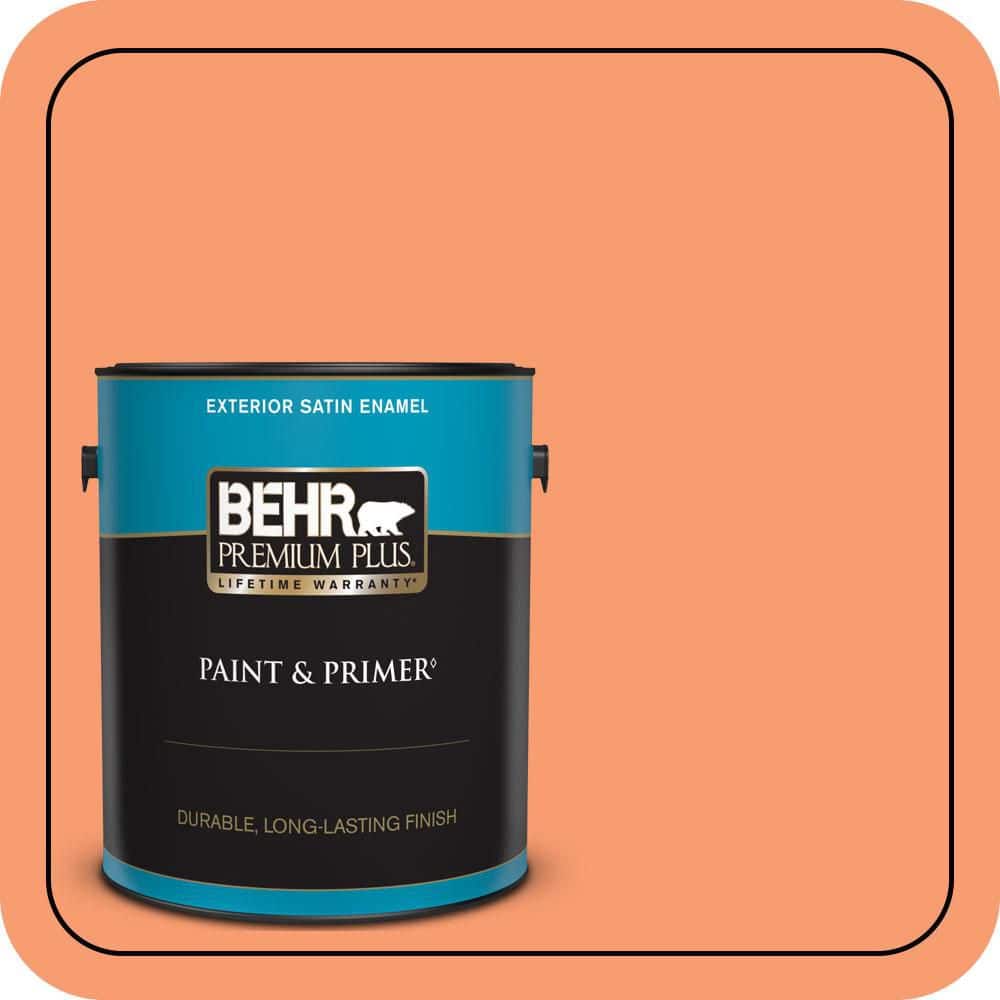 BEHR PREMIUM PLUS 1 gal. #P200-5 Burning Coals Satin Enamel Exterior Paint & Primer