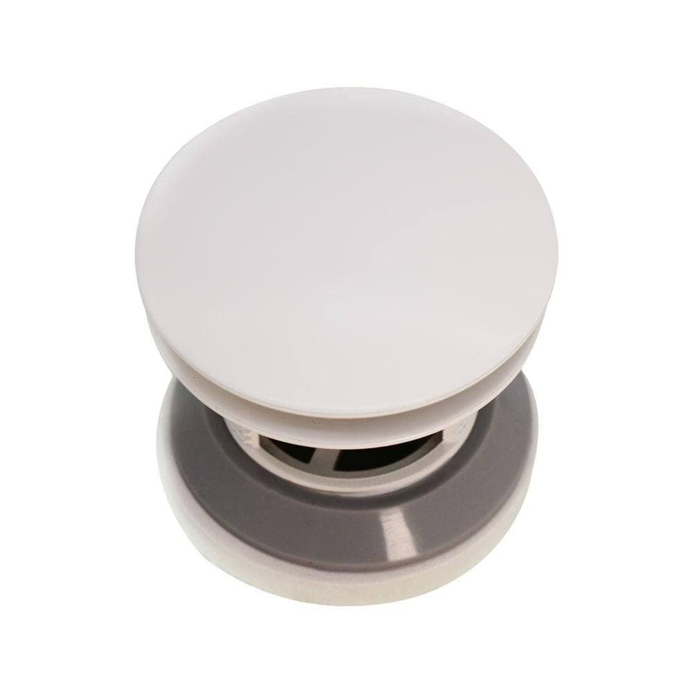 Westbrass 1-1/2 in. NPSM Integrated Overflow Drain Trim Kit with Illusionary No-Hole Overflow and ABS Adapter, Brass, White (3)