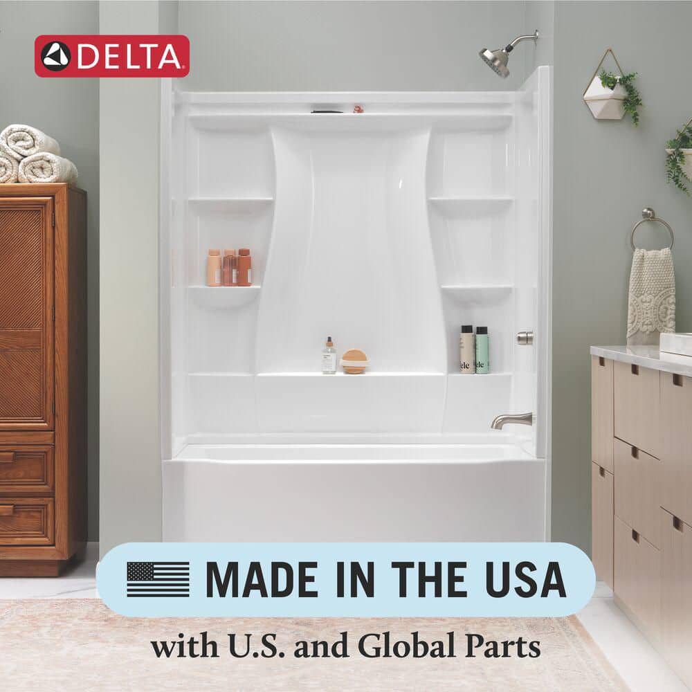 Delta Classic 500 60 in. x 32 in. Alcove Deep Soaking Bathtub with Right Drain in High Gloss White (3)